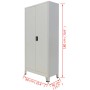 Büroschrank mit 2 Türen aus grauem Stahl 90x40x180 cm von vidaXL, Aktenschränke - Ref: Foro24-20152, Preis: 338,75 €, Rabatt: %