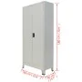 Office cabinet with 2 doors gray steel 90x40x180 cm by vidaXL, Filing cabinets - Ref: Foro24-20152, Price: 332,34 €, Discount: %