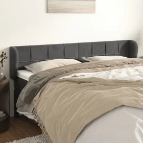 Kopfteil aus dunkelgrauem Samt, 203 x 23 x 78/88 cm von , Kopf- und Fußteile - Ref: Foro24-3117211, Preis: 70,39 €, Rabatt: %