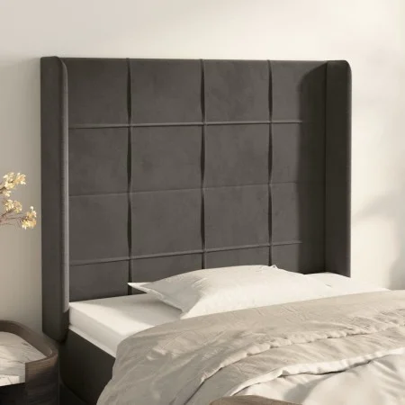 Headboard with dark gray velvet ears 103x16x118/128 cm by , Headboards and footboards - Ref: Foro24-3119623, Price: 68,55 €, ...