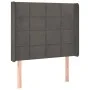 Headboard with dark gray velvet ears 103x16x118/128 cm by , Headboards and footboards - Ref: Foro24-3119623, Price: 68,55 €, ...