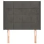Headboard with dark gray velvet ears 103x16x118/128 cm by , Headboards and footboards - Ref: Foro24-3119623, Price: 68,55 €, ...