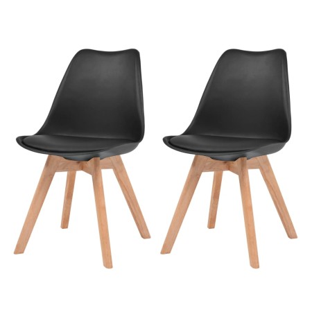 Esszimmerstühle 2 Einheiten aus schwarzem Kunststoff von vidaXL, Essstühle - Ref: Foro24-244787, Preis: 156,91 €, Rabatt: %