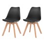 Sillas de comedor 2 unidades plástico negro de vidaXL, Sillas de comedor - Ref: Foro24-244787, Precio: 156,78 €