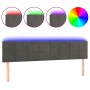 Dunkelgraues Samtkopfteil mit LED 200x5x78/88 cm von , Kopf- und Fußteile - Ref: Foro24-3121679, Preis: 66,83 €, Rabatt: %