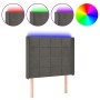 Dark gray velvet headboard with LED 103x16x118/128 cm by , Headboards and footboards - Ref: Foro24-3124091, Price: 77,71 €, D...