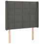 Cabecero con LED de terciopelo gris oscuro 103x16x118/128 cm de , Cabeceros y pies de cama - Ref: Foro24-3124091, Precio: 77,...