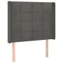 Dark gray velvet headboard with LED 103x16x118/128 cm by , Headboards and footboards - Ref: Foro24-3124091, Price: 78,35 €, D...