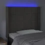 Dark gray velvet headboard with LED 103x16x118/128 cm by , Headboards and footboards - Ref: Foro24-3124091, Price: 78,35 €, D...