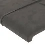 Dark gray velvet headboard with LED 103x16x118/128 cm by , Headboards and footboards - Ref: Foro24-3124091, Price: 78,35 €, D...