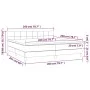 Box spring bed with mattress and LED dark gray velvet 200x200 cm by , Beds and slatted bases - Ref: Foro24-3134424, Price: 54...
