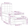 Box spring bed with blue fabric mattress 80x200 cm by , Beds and slatted bases - Ref: Foro24-3137115, Price: 345,33 €, Discou...