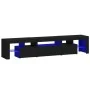 TV stand with LED lights Black 200x36.5x40 cm by , TV Furniture - Ref: Foro24-3152811, Price: 166,01 €, Discount: %
