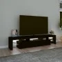 TV stand with LED lights Black 200x36.5x40 cm by , TV Furniture - Ref: Foro24-3152811, Price: 166,01 €, Discount: %