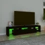TV stand with LED lights Black 200x36.5x40 cm by , TV Furniture - Ref: Foro24-3152811, Price: 166,01 €, Discount: %