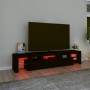 Mueble de TV con luces LED Negro 200x36,5x40 cm de , Muebles TV - Ref: Foro24-3152811, Precio: 157,59 €, Descuento: %