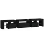 TV stand with LED lights Black 200x36.5x40 cm by , TV Furniture - Ref: Foro24-3152811, Price: 166,01 €, Discount: %