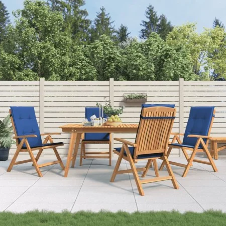 Sillas de jardín reclinables y cojines 4 uds madera maciza teca de , Sillas de jardín - Ref: Foro24-3196473, Precio: 646,60 €...