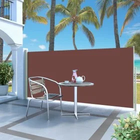Retractable side awning 140x300 cm brown by , Umbrellas - Ref: Foro24-45358, Price: 85,34 €, Discount: %