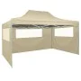 Professional folding tent with 3 cream-colored steel walls 3x4m by , Tents and gazebos - Ref: Foro24-48893, Price: 155,58 €, ...