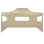 Professionelles Faltzelt mit 3 Wänden Stahl cremefarben 3x4m von , Zelte und Pavillons - Ref: Foro24-48893, Preis: 149,64 €, ...