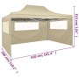 Professionelles Faltzelt mit 3 Wänden Stahl cremefarben 3x4m von , Zelte und Pavillons - Ref: Foro24-48893, Preis: 149,64 €, ...