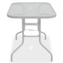 Garten-Essset 8-teilig aus Stahl und grauem Textilene von vidaXL, Gartensets - Ref: Foro24-43786, Preis: 324,26 €, Rabatt: %