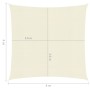 Cream HDPE sail shade 160 g/m² 4x4 m by , Umbrellas - Ref: Foro24-311166, Price: 38,15 €, Discount: %