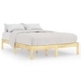 Solid pine wood bed frame 140x200 cm by , Beds and slatted bases - Ref: Foro24-810017, Price: 81,78 €, Discount: %