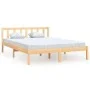 Solid pine wood bed frame 135x190 cm by , Beds and slatted bases - Ref: Foro24-810057, Price: 106,84 €, Discount: %