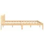 Solid pine wood bed frame 135x190 cm by , Beds and slatted bases - Ref: Foro24-810057, Price: 106,84 €, Discount: %