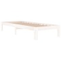 Estructura de cama madera maciza individual blanco 75x190 cm de , Camas y somieres - Ref: Foro24-810326, Precio: 73,64 €
