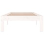 Weißer Einzelbettrahmen aus Massivholz, 75 x 190 cm von , Betten und Lattenroste - Ref: Foro24-810326, Preis: 73,70 €, Rabatt: %