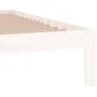 White single solid wood bed frame 75x190 cm by , Beds and slatted bases - Ref: Foro24-810326, Price: 72,78 €, Discount: %