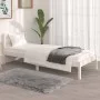 Massives Bettgestell aus weißem Kiefernholz, 75 x 190 cm von , Betten und Lattenroste - Ref: Foro24-810391, Preis: 80,49 €, R...