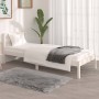 Massives Bettgestell aus weißem Kiefernholz, 75 x 190 cm von , Betten und Lattenroste - Ref: Foro24-810391, Preis: 74,14 €, R...