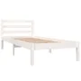 Solid white pine wood bed frame 75x190 cm by , Beds and slatted bases - Ref: Foro24-810391, Price: 78,36 €, Discount: %