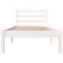 Massives Bettgestell aus weißem Kiefernholz, 75 x 190 cm von , Betten und Lattenroste - Ref: Foro24-810391, Preis: 74,14 €, R...