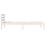 Massives Bettgestell aus weißem Kiefernholz, 75 x 190 cm von , Betten und Lattenroste - Ref: Foro24-810391, Preis: 74,14 €, R...