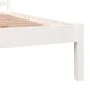 Solid white pine wood bed frame 75x190 cm by , Beds and slatted bases - Ref: Foro24-810391, Price: 78,36 €, Discount: %