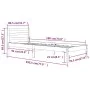 Solid white pine wood bed frame 75x190 cm by , Beds and slatted bases - Ref: Foro24-810391, Price: 78,36 €, Discount: %