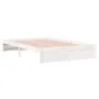 Small double bed frame white solid wood 120x190cm by , Beds and slatted bases - Ref: Foro24-814920, Price: 134,79 €, Discount: %