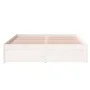 Small double bed frame white solid wood 120x190cm by , Beds and slatted bases - Ref: Foro24-814920, Price: 134,79 €, Discount: %