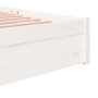 Kleines Doppelbettgestell aus weißem Massivholz, 120 x 190 cm von , Betten und Lattenroste - Ref: Foro24-814920, Preis: 136,8...