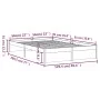 Small double bed frame white solid wood 120x190cm by , Beds and slatted bases - Ref: Foro24-814920, Price: 134,79 €, Discount: %