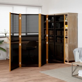 Biombo divisor de 4 paneles negro 280x180 cm de , Divisores de ambientes - Ref: Foro24-319180, Precio: 142,21 €, Descuento: %
