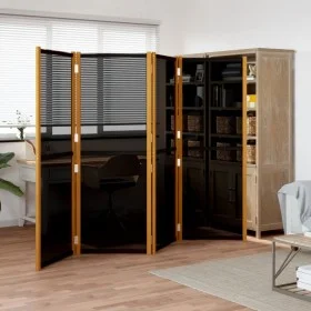 Black 4-panel room divider screen 280x180 cm by , Room dividers - Ref: Foro24-319180, Price: 139,25 €, Discount: %