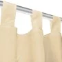 Micro-satin curtains with loops 2 units 140x175cm beige by vidaXL, Curtains and curtains - Ref: Foro24-132216, Price: 22,69 €...
