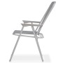 Garten-Essset 8-teilig aus Stahl und grauem Textilene von vidaXL, Gartensets - Ref: Foro24-43786, Preis: 324,26 €, Rabatt: %