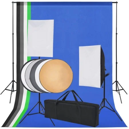 Studio kit with 5 colorful backdrops and 2 softboxes by vidaXL, Flashes and studio lighting - Ref: Foro24-190207, Price: 157,...